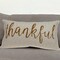 Edge Collections - 16 x 24 x 4 - Brown - Inspirational Thankful Decorative Throw Pillow - 1 Piece